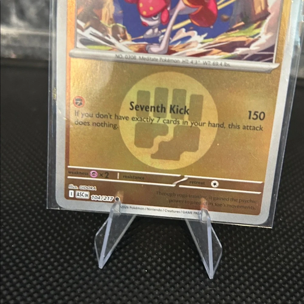 Pokemon Medicham 104/217 Reverse Holo Card from Ascended Heroes‎ Set M/NM